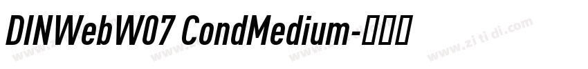 DINWebW07 CondMedium字体转换